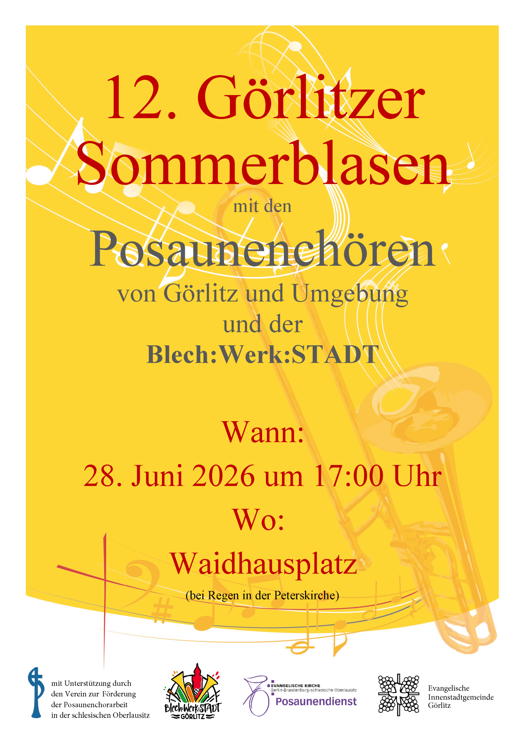 Plakat zum Görlitzer Sommerblasen 2026